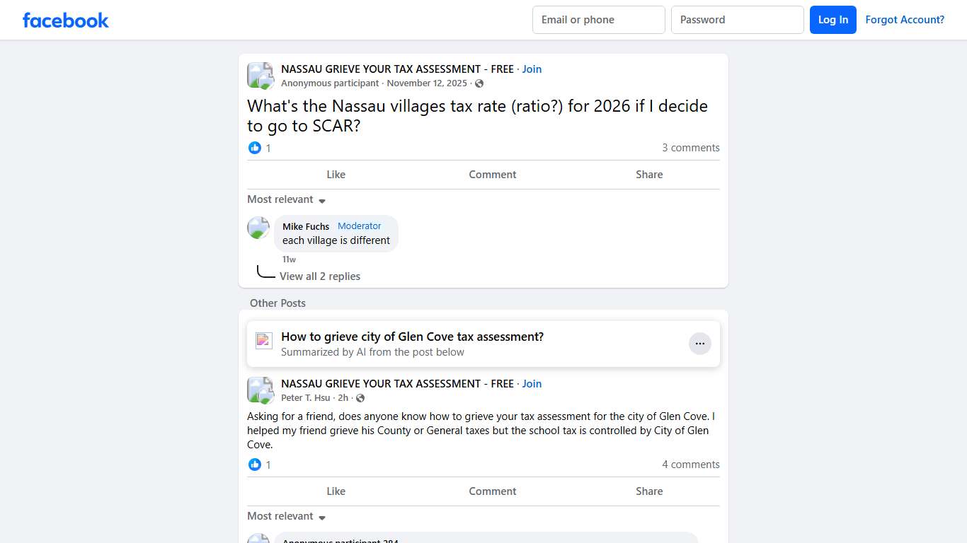 NASSAU GRIEVE YOUR TAX ASSESSMENT - FREE What's the Nassau villages tax rate (ratio Facebook