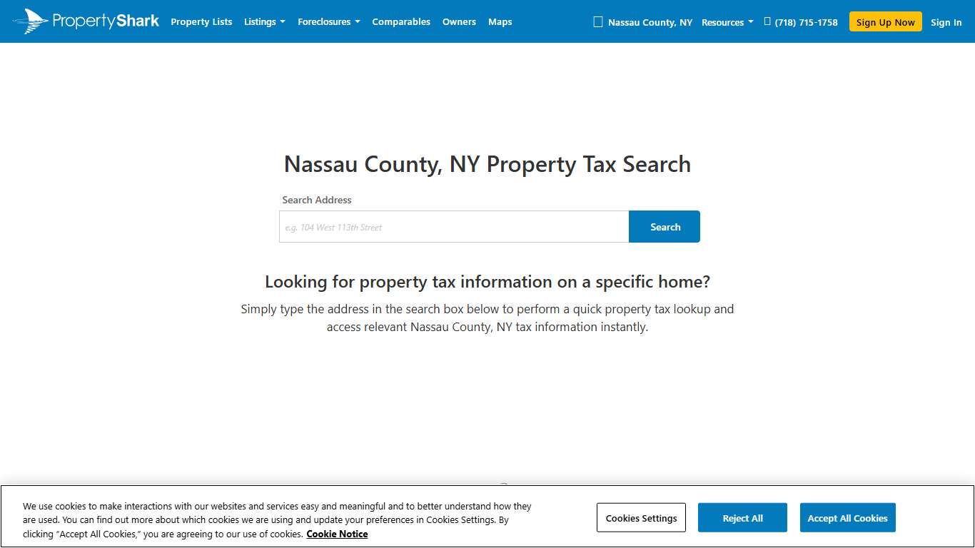 NY Property Tax Search PropertyShark